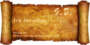 Irk Dorottya névjegykártya